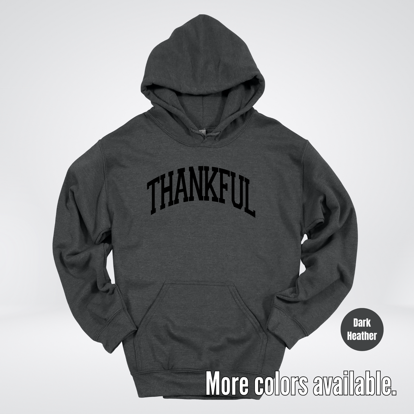 Thankful Varsity Hoodie - Black Design