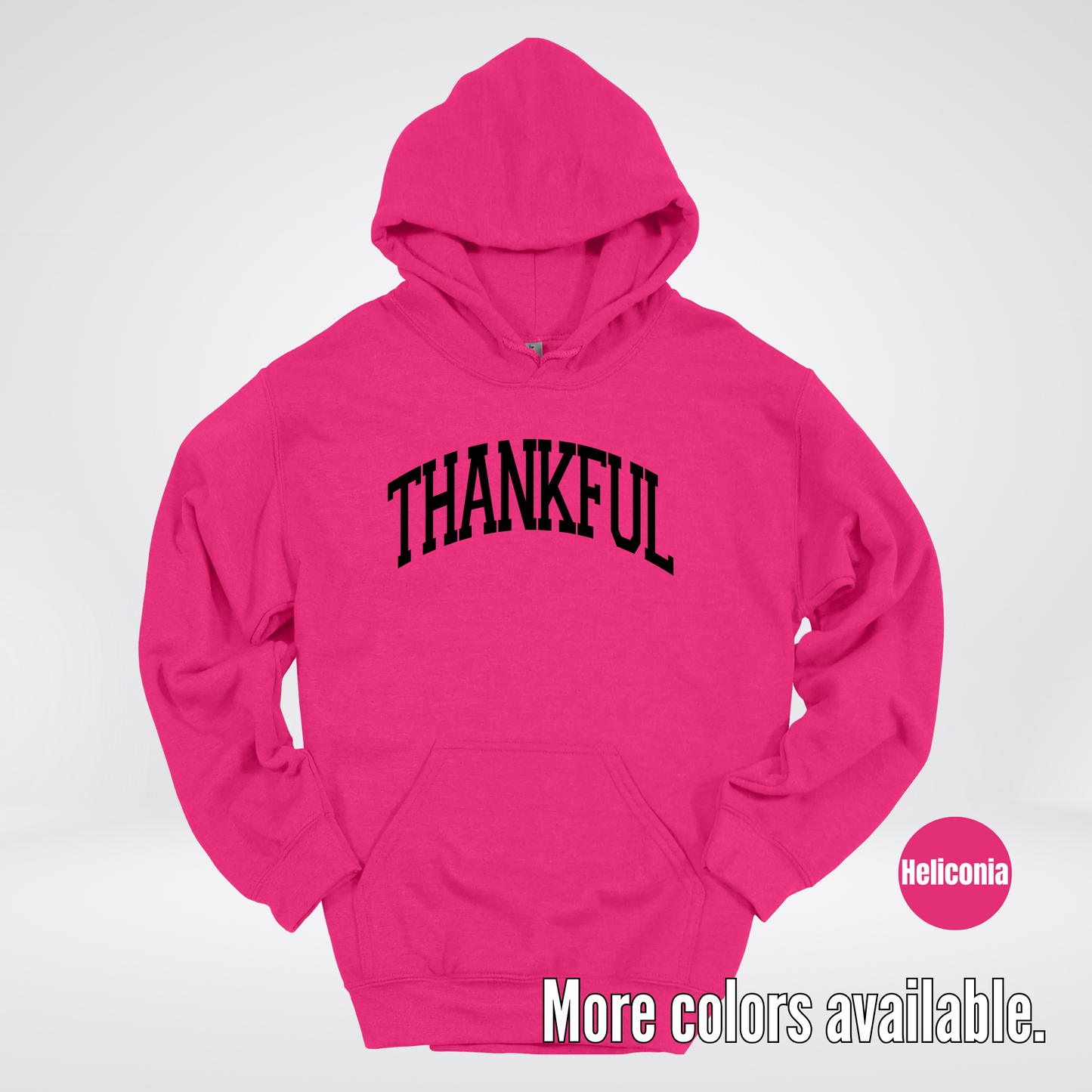 Thankful Varsity Hoodie - Black Design