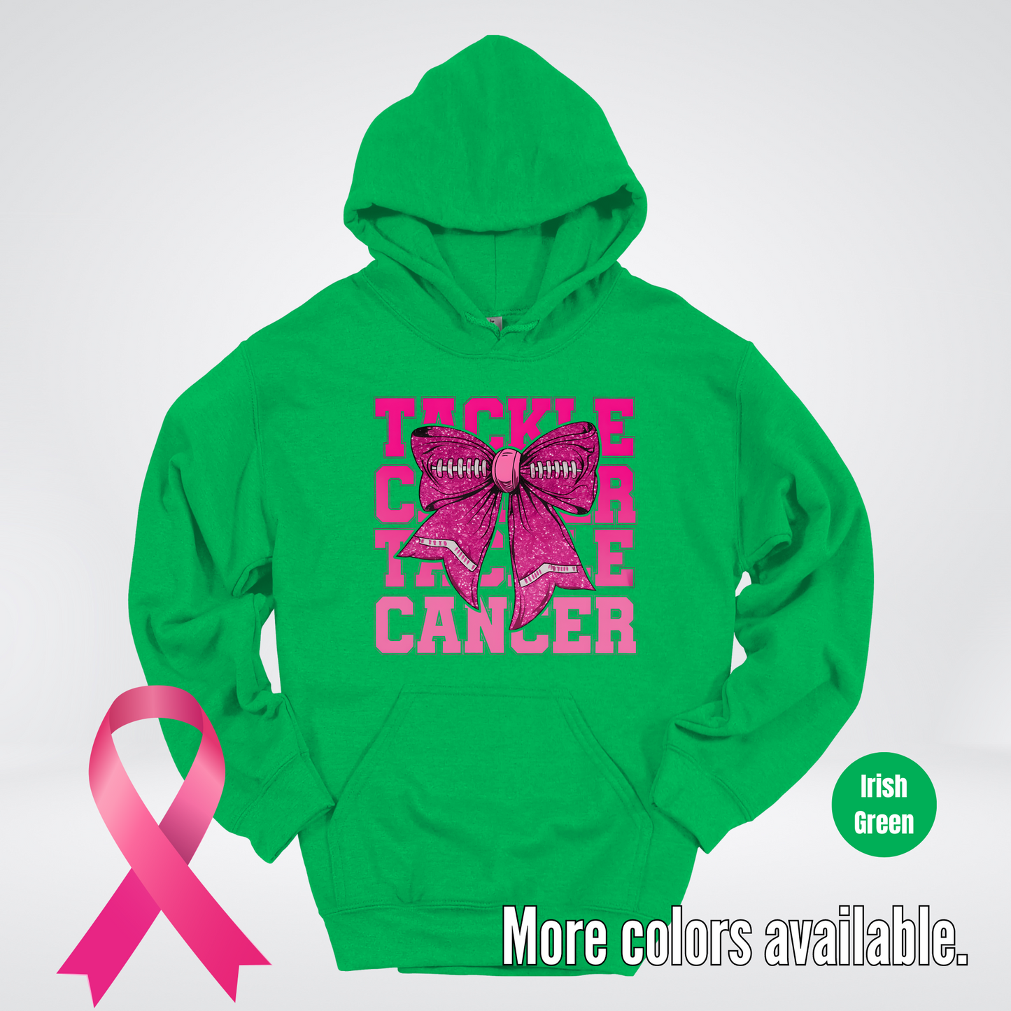 Tackle Cancer Coquette Football Breast Cancer Awareness 2 Hoodie