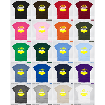 Custom Mascot - Yellow - Volleyball Design 66 - T-Shirt