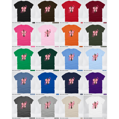 Pink Out Coquette Wooden Cross - T-Shirt