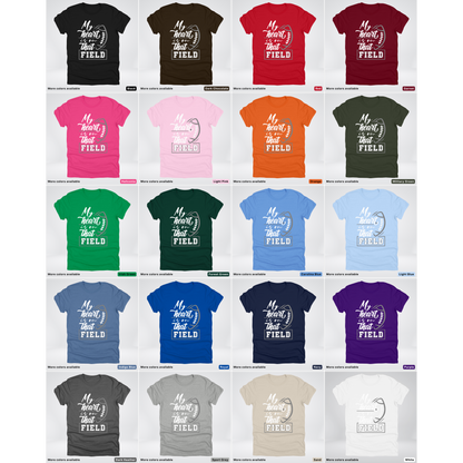 My Heart Is On That Field – Gray Design - T-Shirt