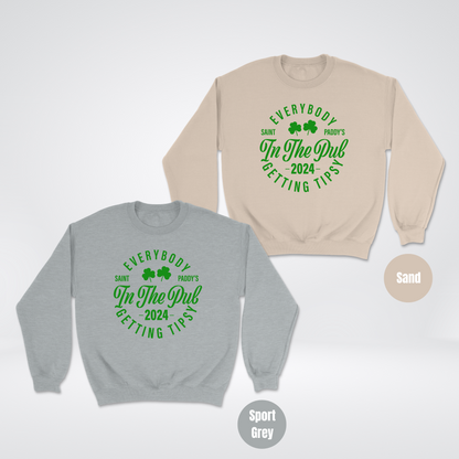 Getting Tipsy St. Patrick's Day Heavyweight Unisex Crewneck