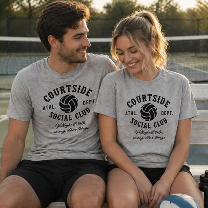 Courtside Social Club – Black Design – Volleyball - T-Shirt