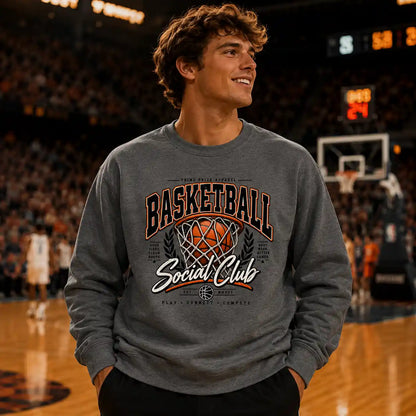 Basketball Social Club – Vintage Court Crewneck Sweatshirt