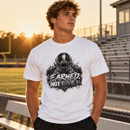 Earned Not Given – The Grind Football T-Shirt