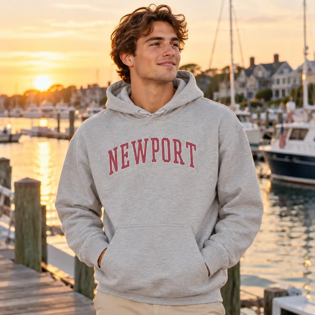 Newport Destination - Red Design - Hoodie