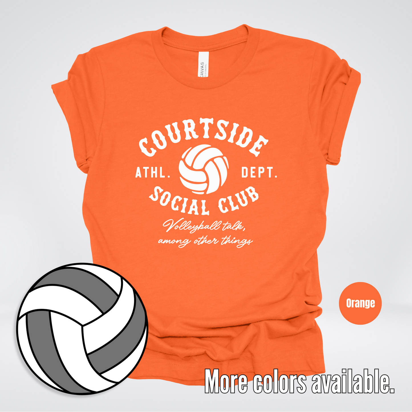 Courtside Social Club – White – Volleyball Design T-Shirt