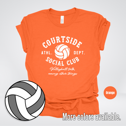 Courtside Social Club – White – Volleyball Design T-Shirt