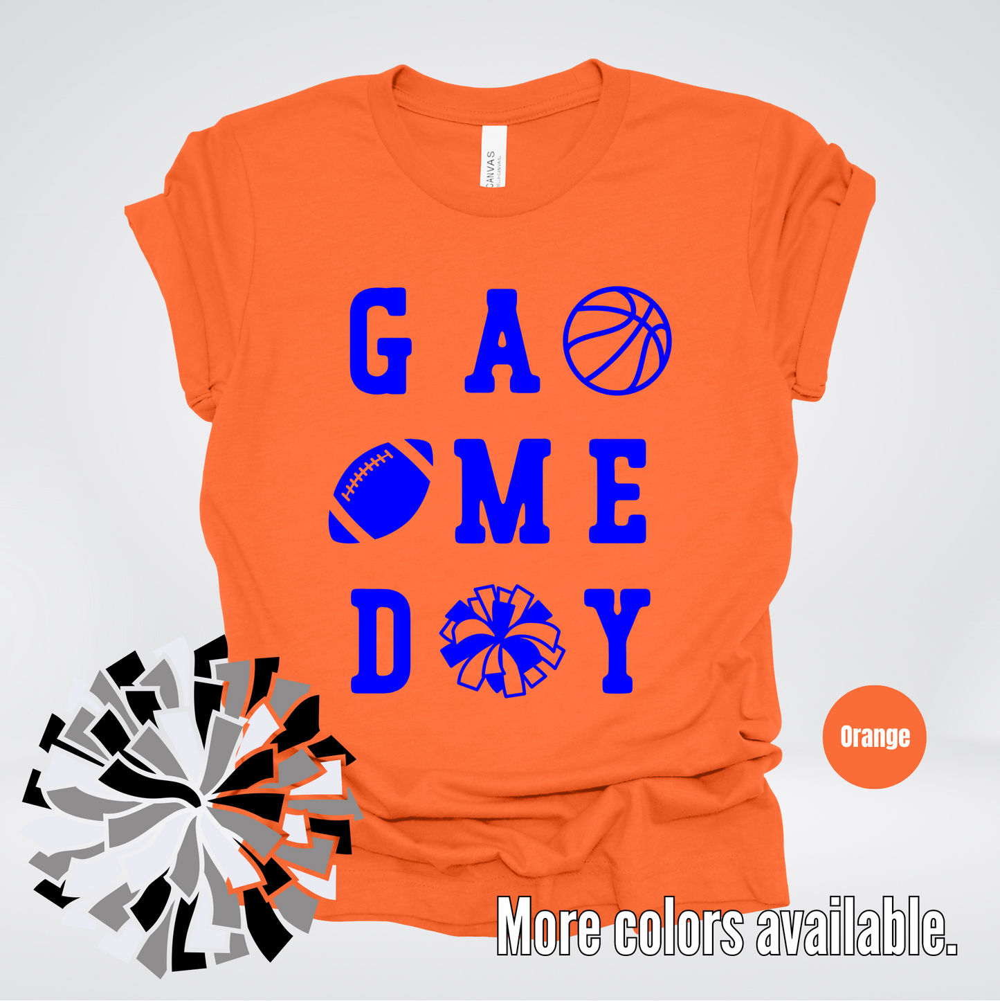 Game Day – Blue Design - Basketball Football Cheer T-Shirt