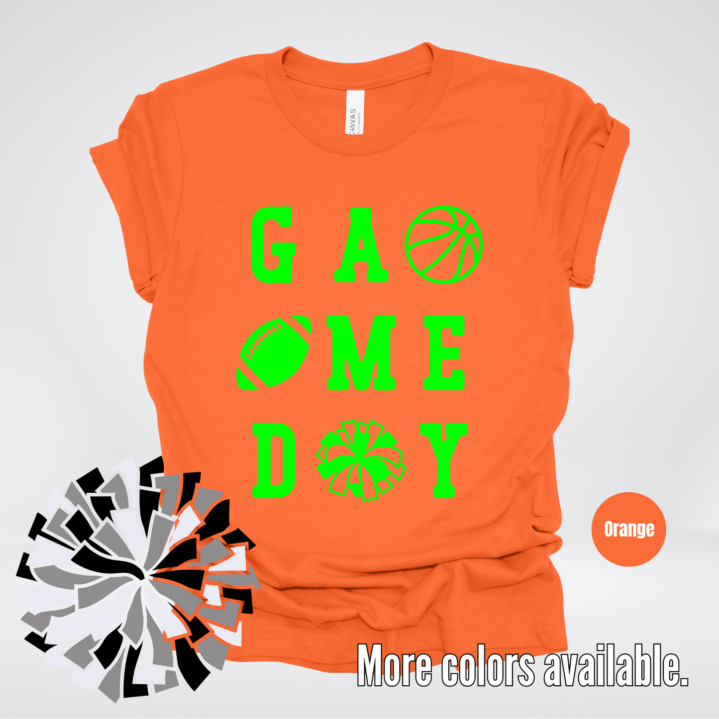 Game Day – Green Design - Basketball Football Cheer T-Shirt