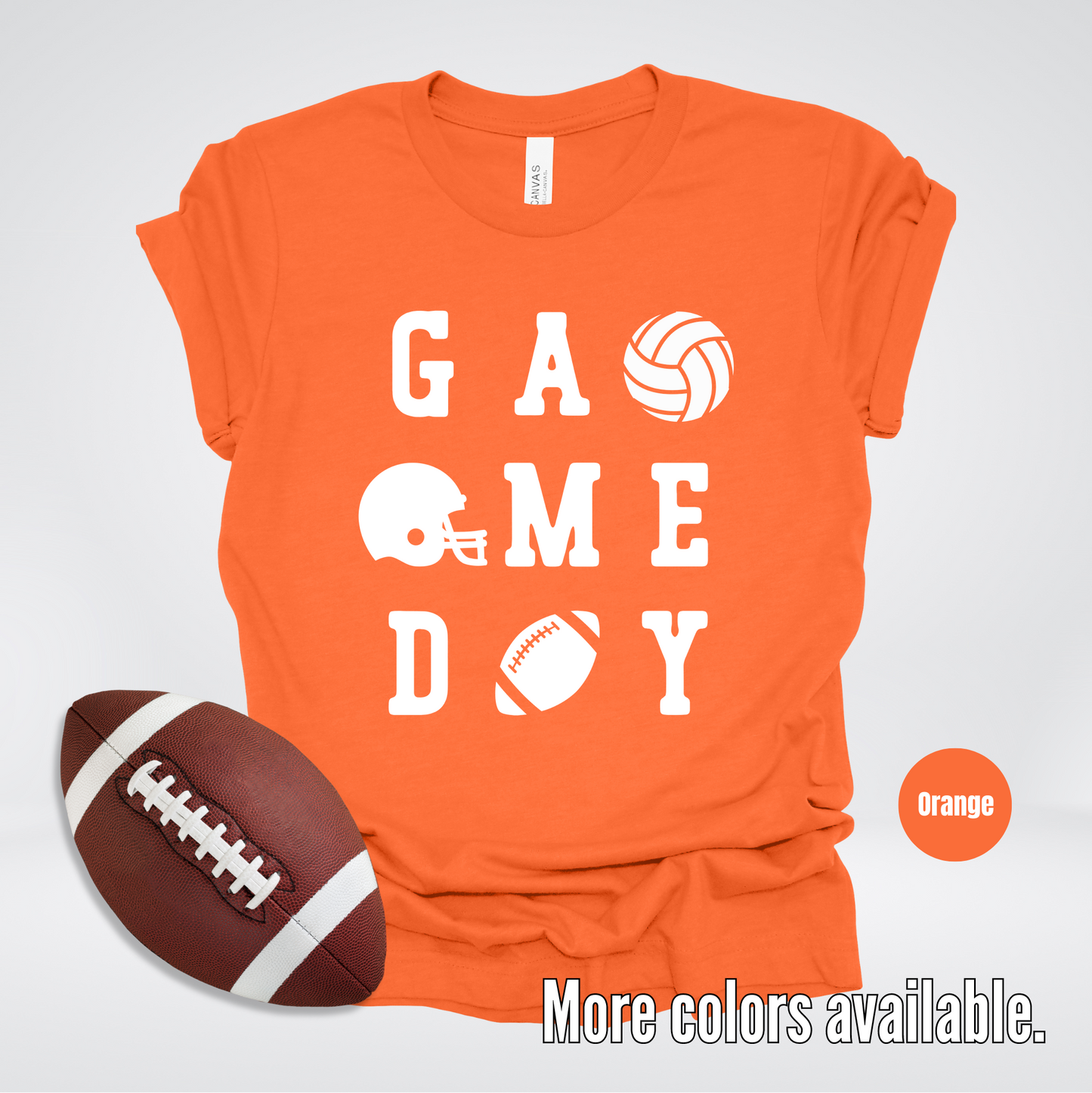 Game Day – White Design - Football Volleyball T-Shirt