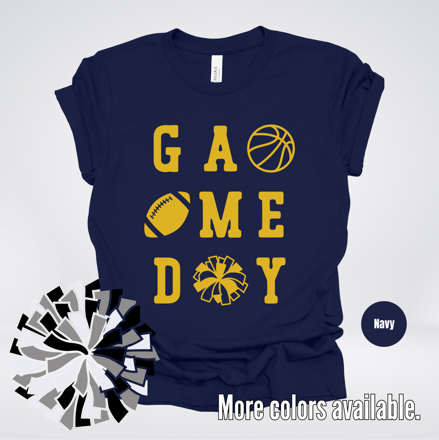 Game Day – Gold Design - Basketball Football Cheer T-Shirt