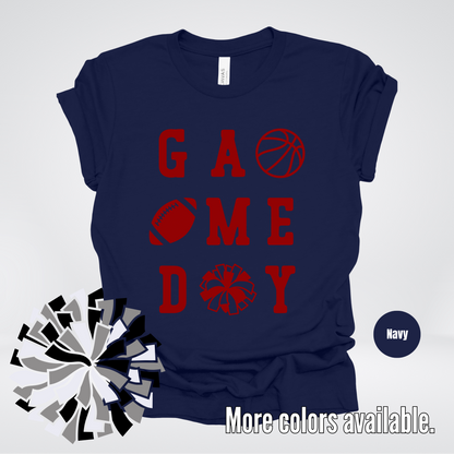 Game Day – Maroon Design - Basketball Football Cheer T-Shirt