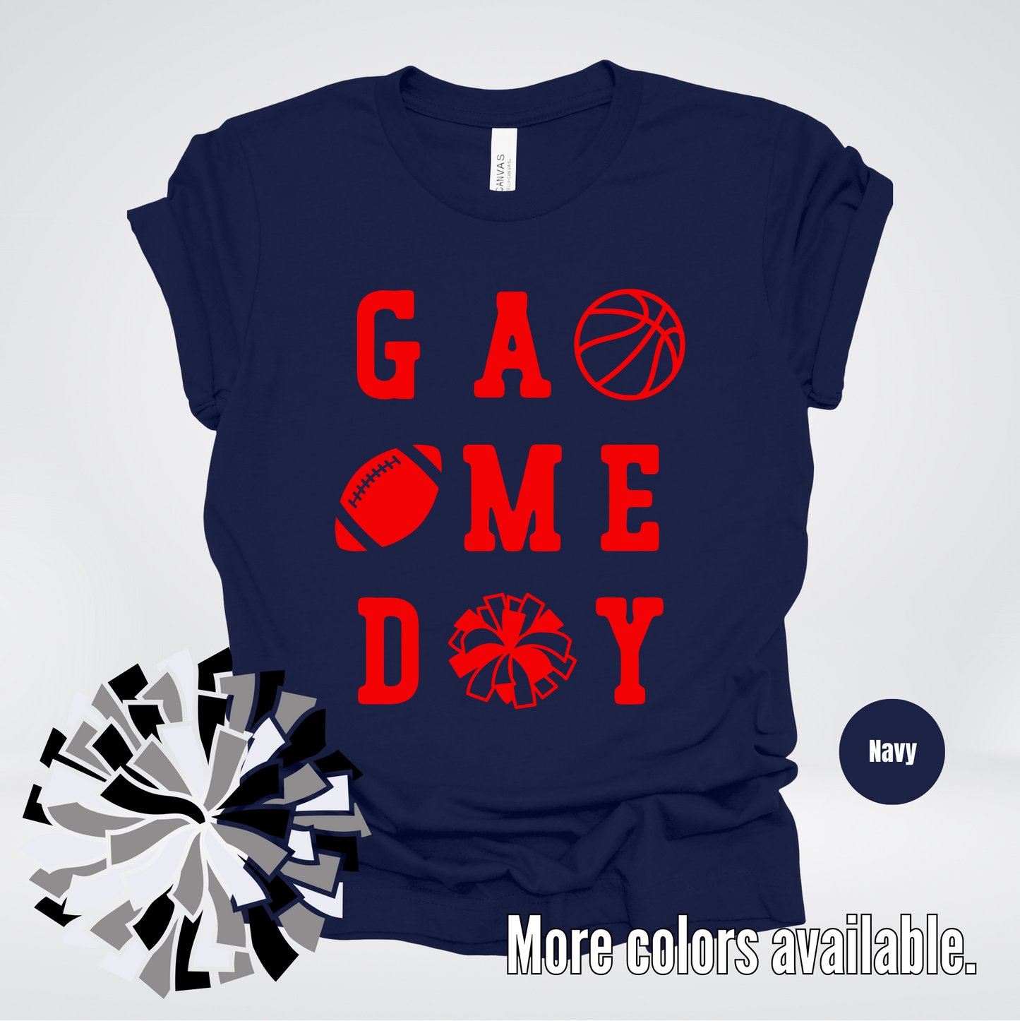 Game Day – Red Design - Basketball Football Cheer T-Shirt