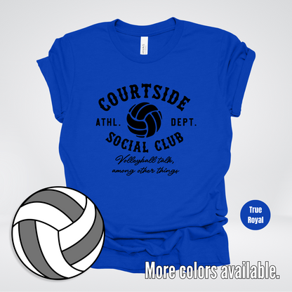 Courtside Social Club – Black – Volleyball Design T-Shirt