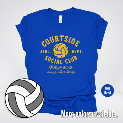 Courtside Social Club – Gold – Volleyball Design T-Shirt