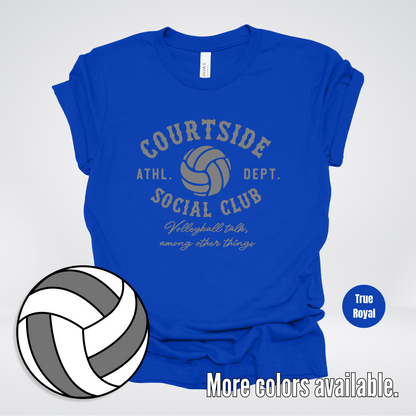 Courtside Social Club – Gray – Volleyball Design T-Shirt