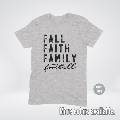 Fall Faith Family Football T-Shirt