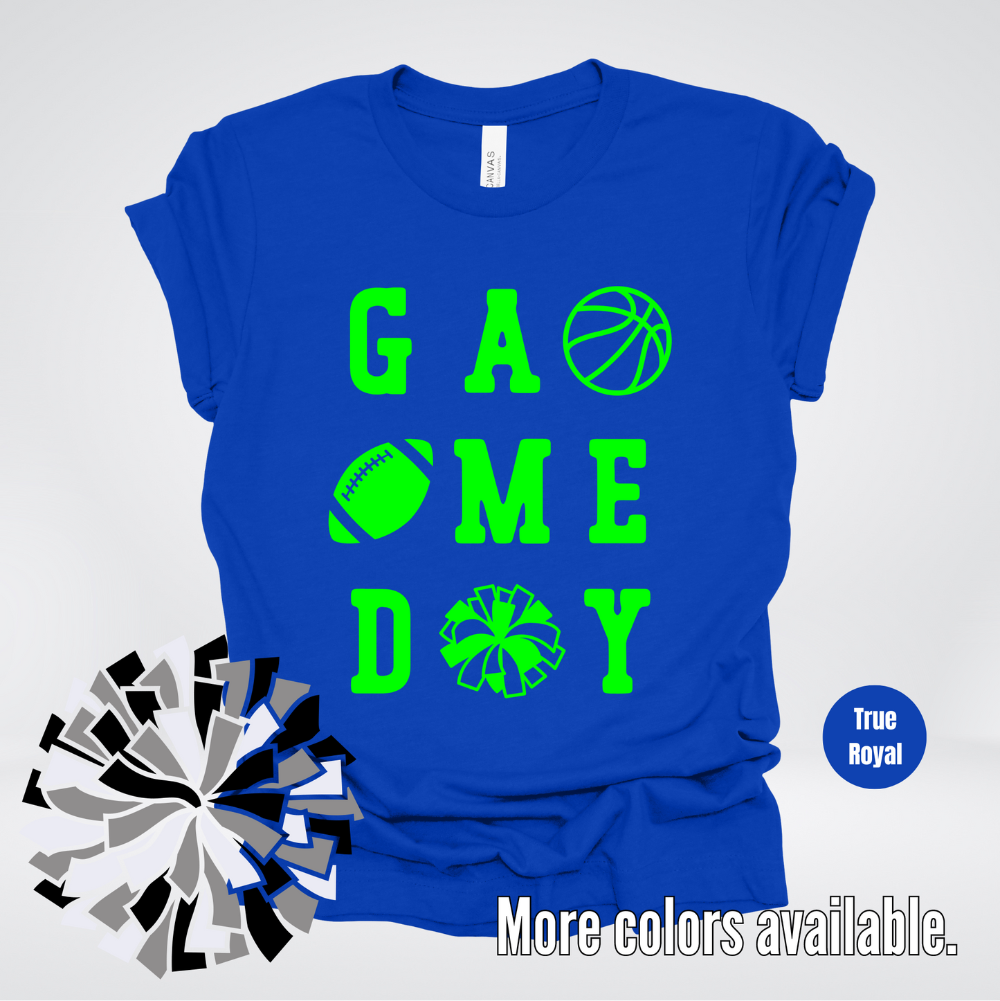 Game Day – Green Design - Basketball Football Cheer T-Shirt