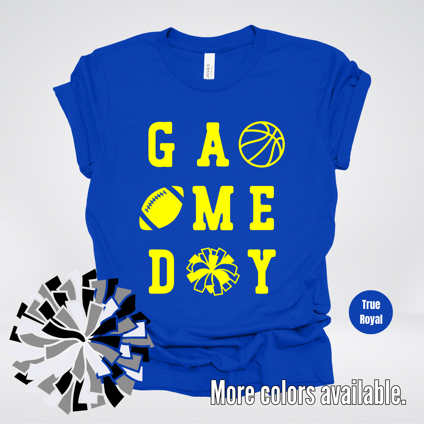 Game Day – Yellow Design - Basketball Football Cheer T-Shirt