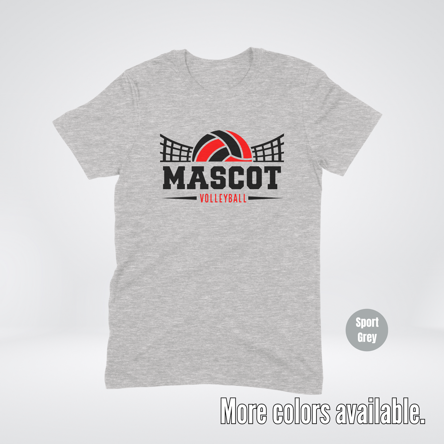 Custom Mascot - Red - Volleyball Design 4 T-Shirt