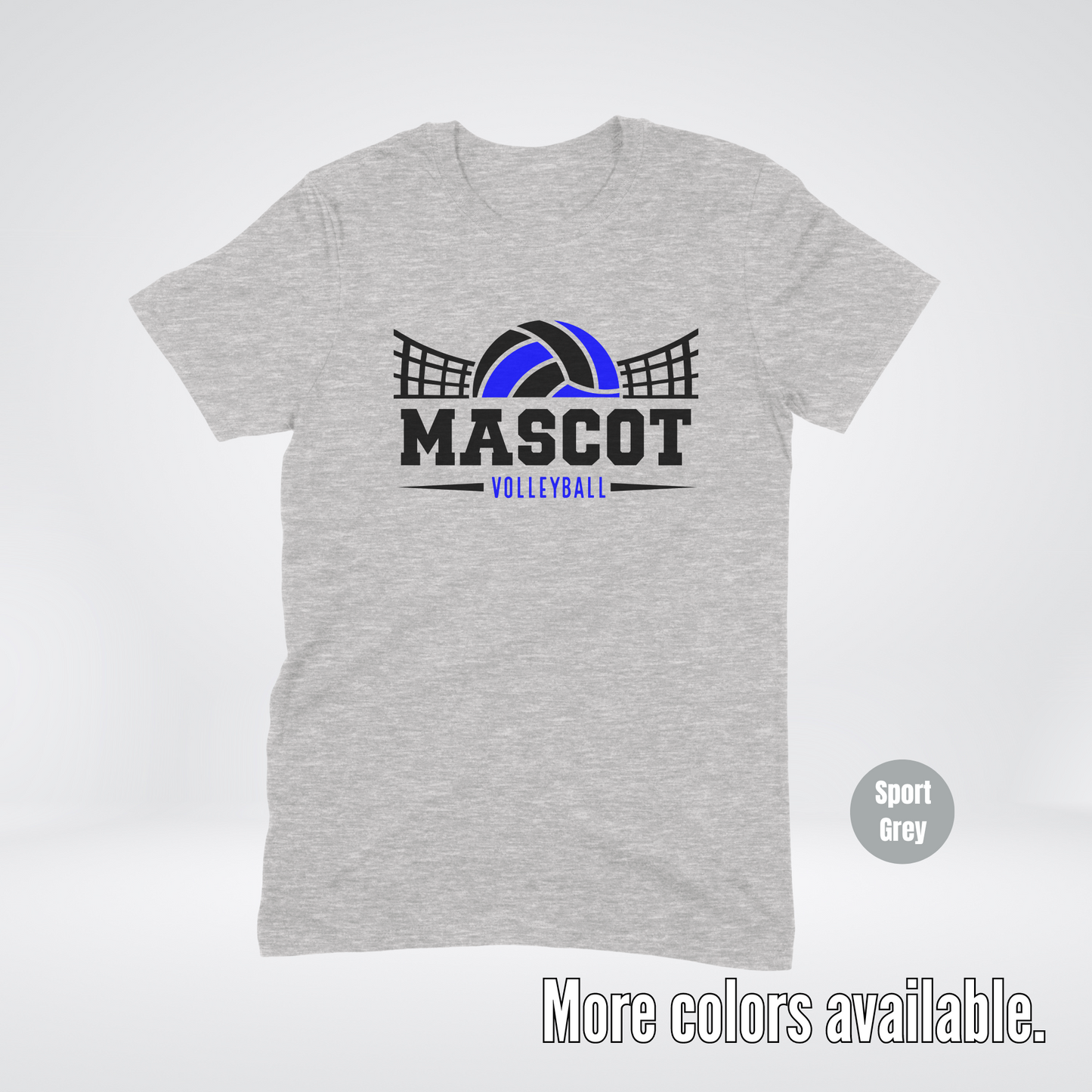 Custom Mascot - Blue - Volleyball Design 5 T-Shirt