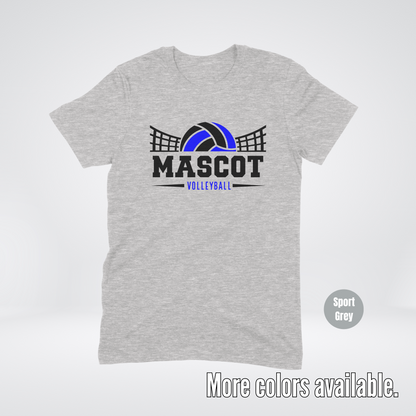 Custom Mascot - Blue - Volleyball Design 5 T-Shirt