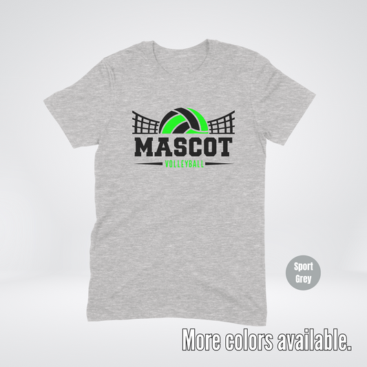 Custom Mascot - Green - Volleyball Design 6 T-Shirt