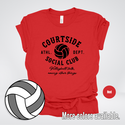 Courtside Social Club – Black – Volleyball Design T-Shirt