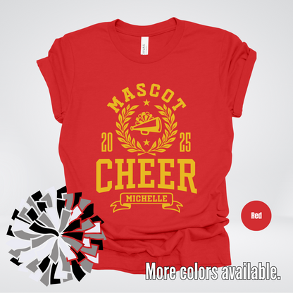 Custom Mascot, Year, & Name – Gold - Cheer Design 22 T-Shirt