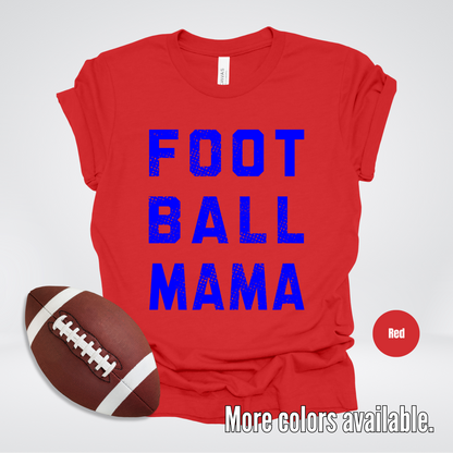 Football Mama Distressed - Blue Design - T-Shirt