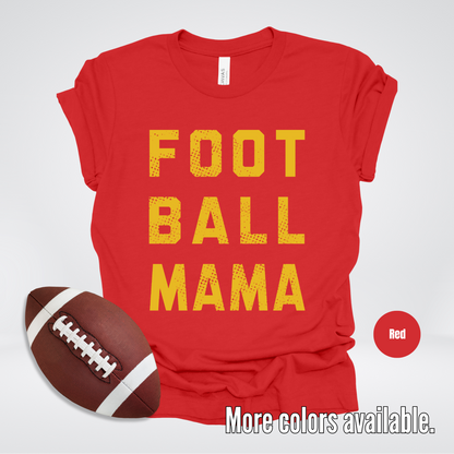 Football Mama Distressed - Gold Design - T-Shirt