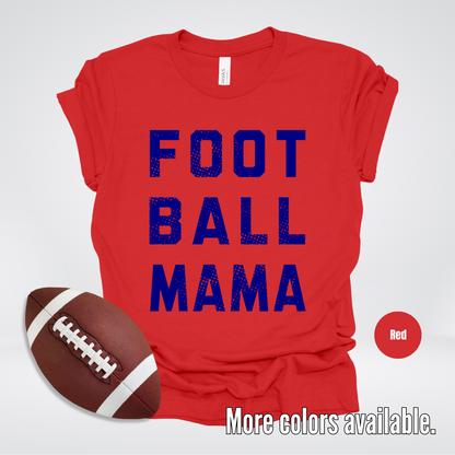 Football Mama Distressed - Navy Design - T-Shirt