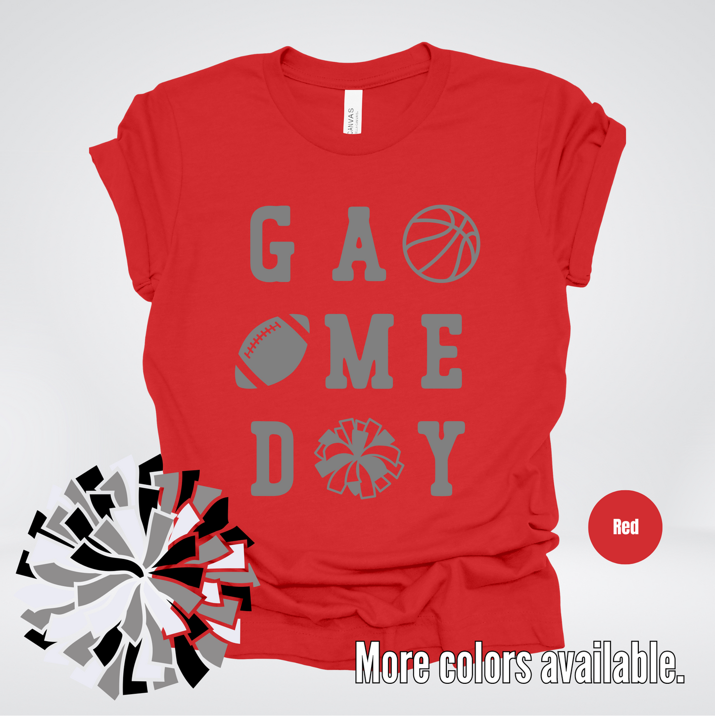 Game Day – Gray Design - Basketball Football Cheer T-Shirt