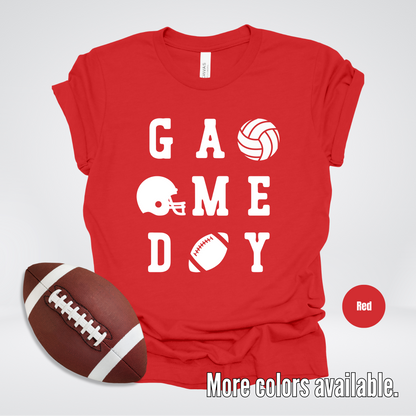 Game Day – White Design - Football Volleyball T-Shirt