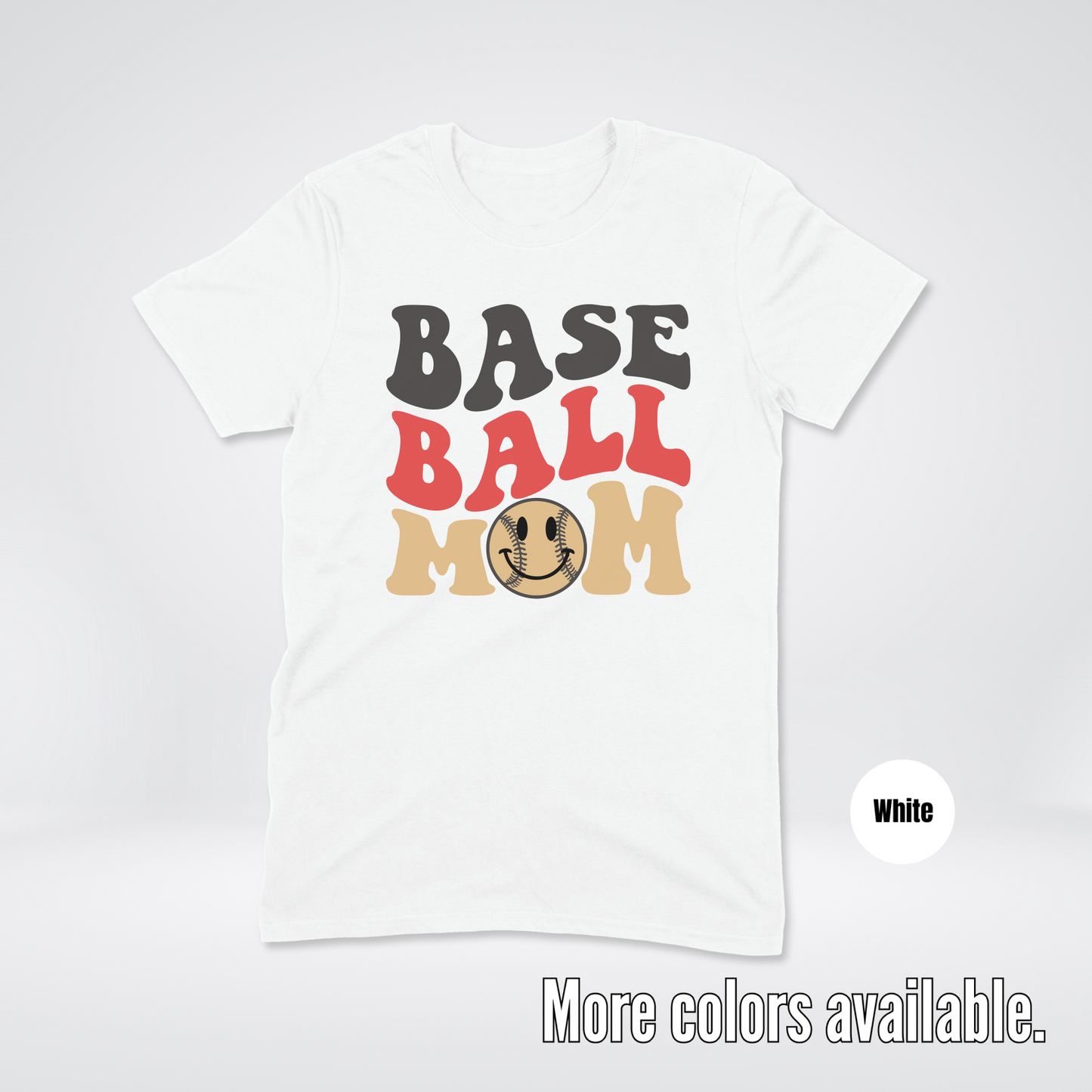 Baseball Mom Black Red Beige T-Shirt