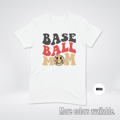 Baseball Mom Black Red Beige T-Shirt