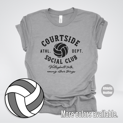 Courtside Social Club – Black – Volleyball Design T-Shirt