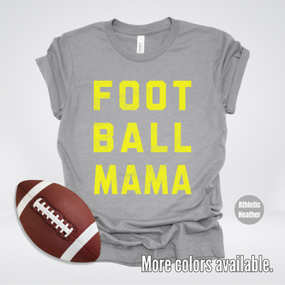 Football Mama Distressed - Yellow Design - T-Shirt