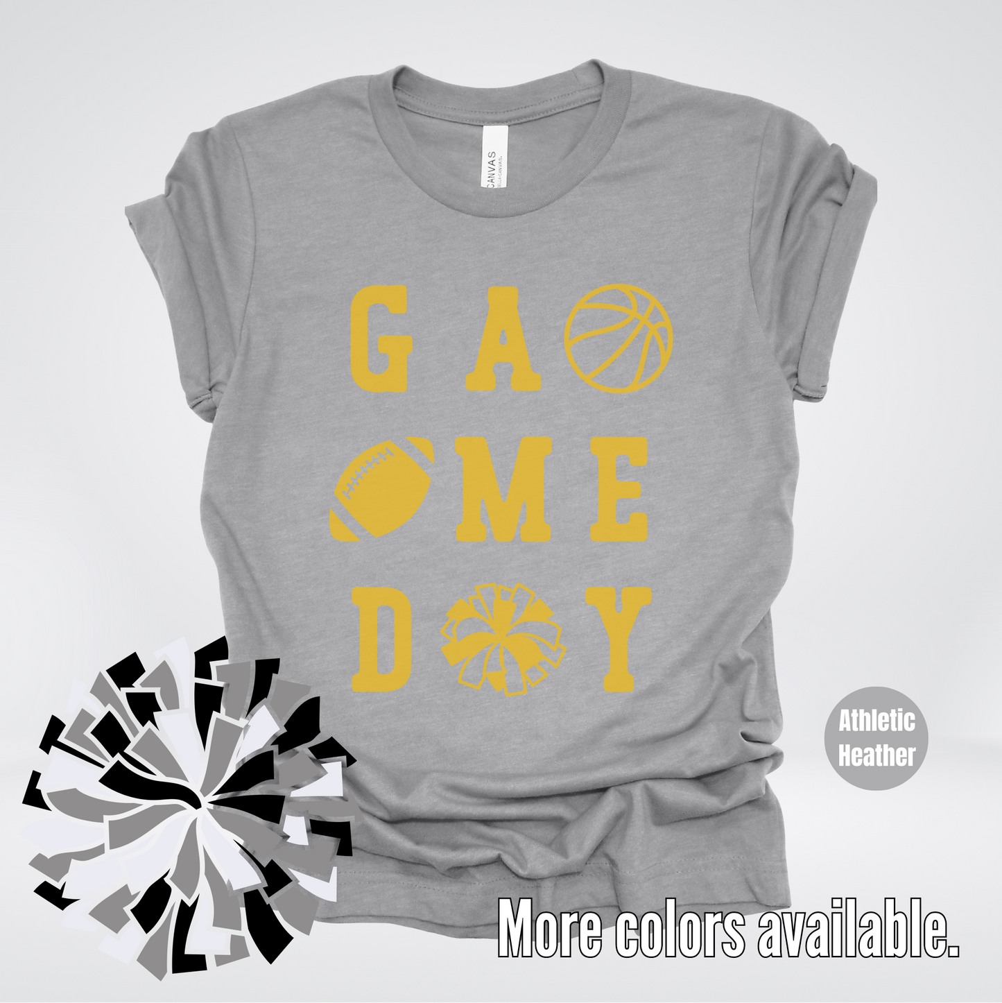 Game Day – Gold Design - Basketball Football Cheer T-Shirt