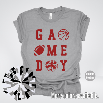 Game Day – Maroon Design - Basketball Football Cheer T-Shirt