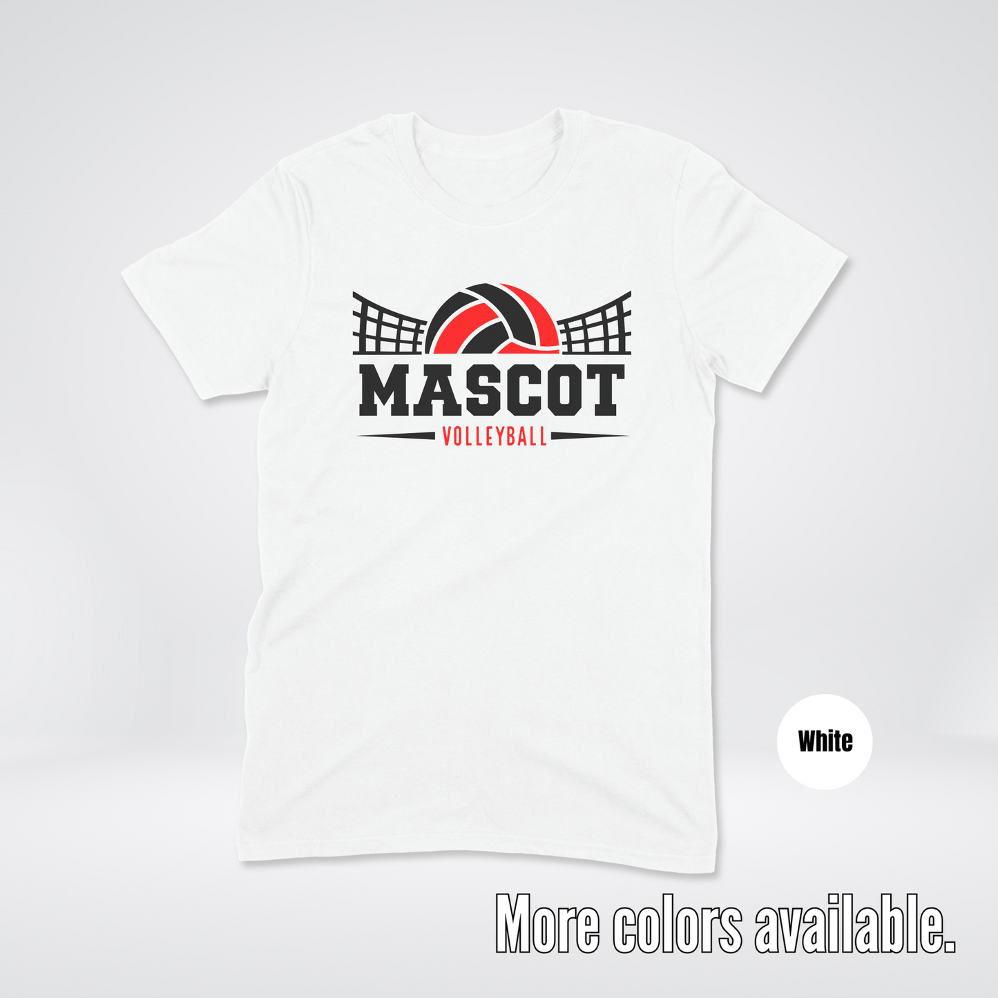 Custom Mascot - Red - Volleyball Design 4 T-Shirt