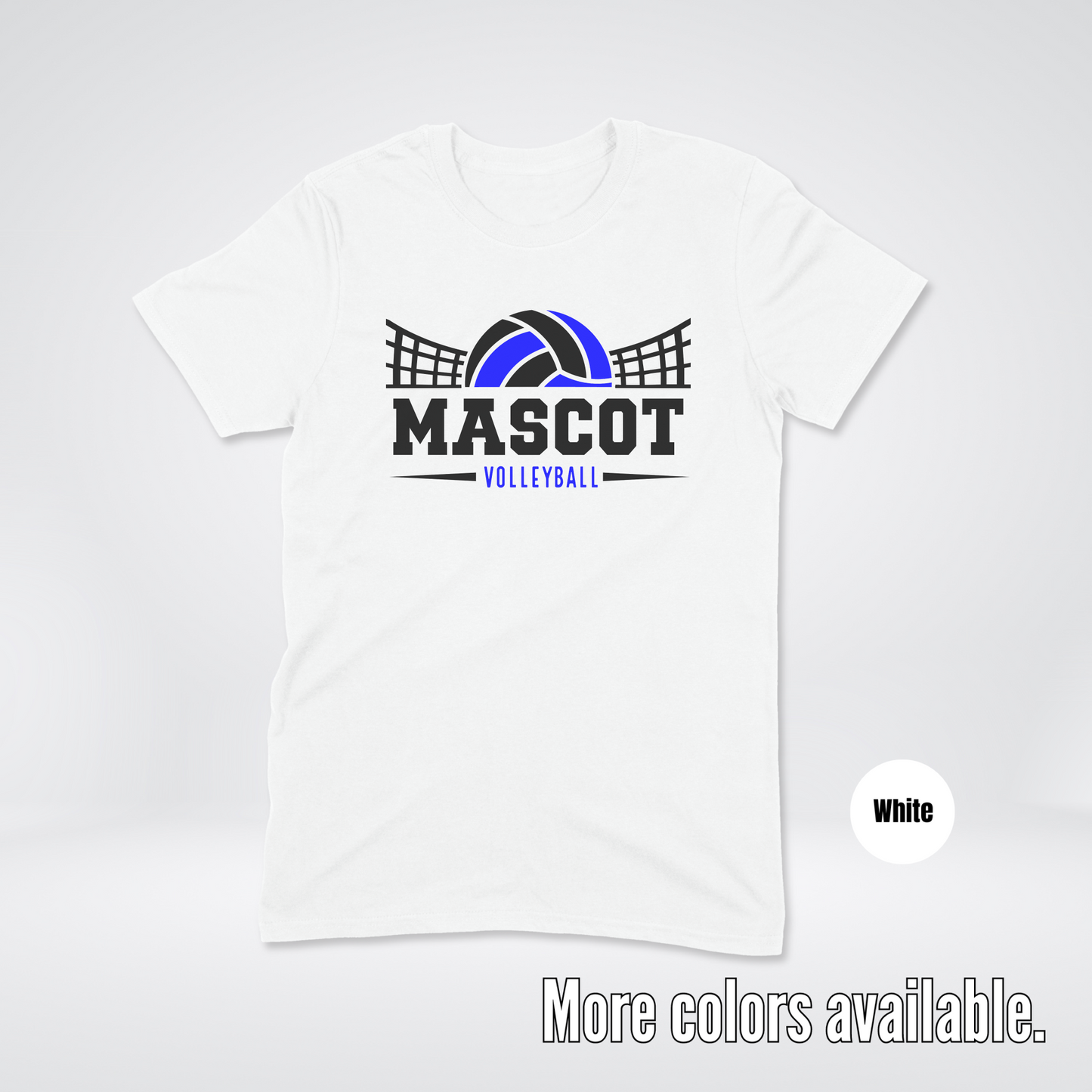 Custom Mascot - Blue - Volleyball Design 5 T-Shirt