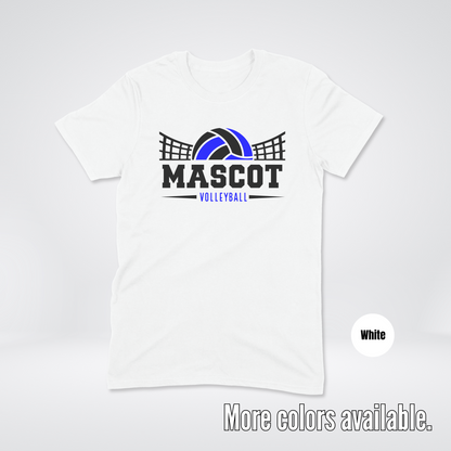 Custom Mascot - Blue - Volleyball Design 5 T-Shirt