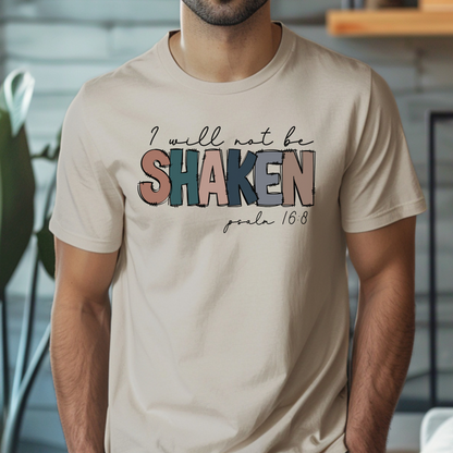 I Will Not Be Shaken Unisex Softstyle T-Shirt