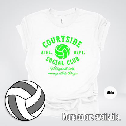 Courtside Social Club – Green – Volleyball Design T-Shirt