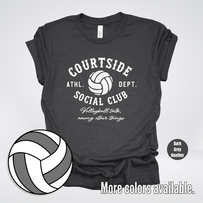 Courtside Social Club – White – Volleyball Design T-Shirt