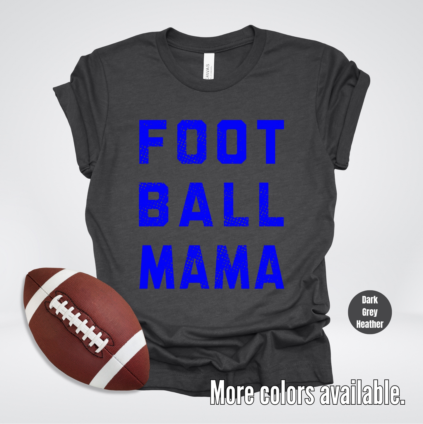 Football Mama Distressed - Blue Design - T-Shirt