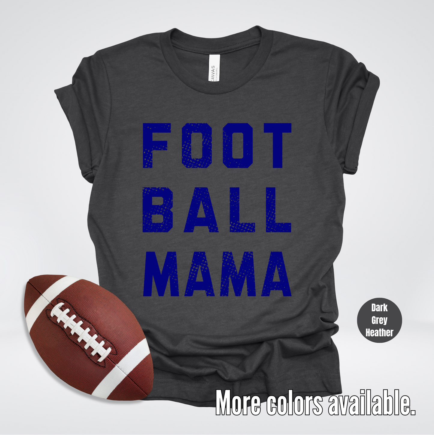 Football Mama Distressed - Navy Design - T-Shirt